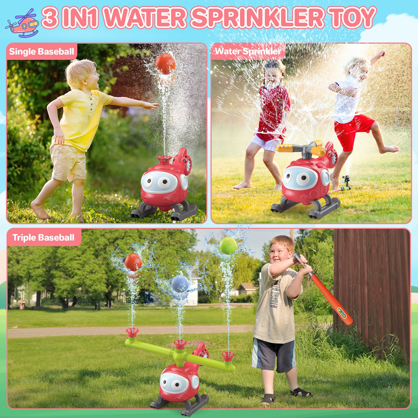4-in-1 Water T-Ball - Play Outside Store