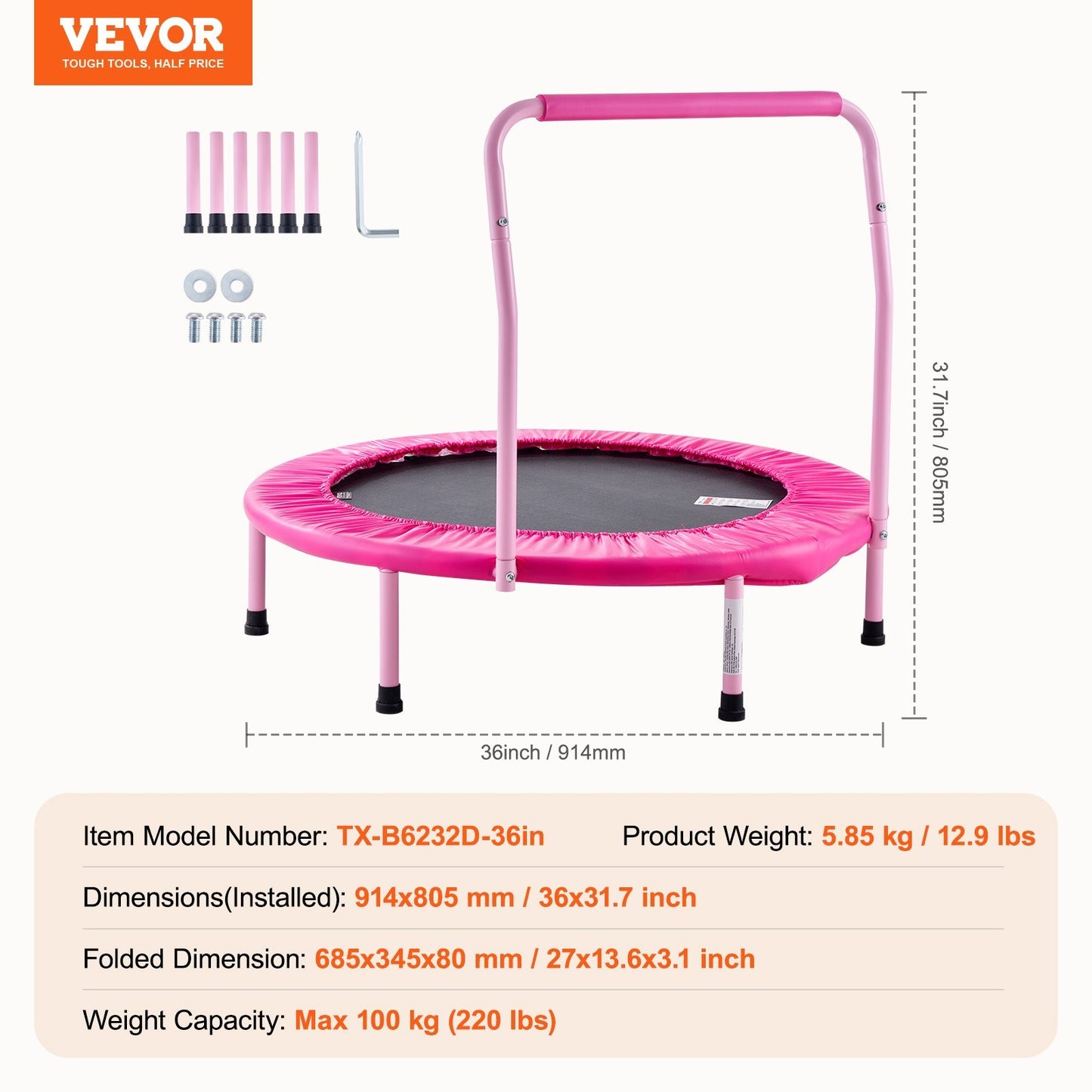 Mini Foldable Kids Trampoline - Play Outside Store