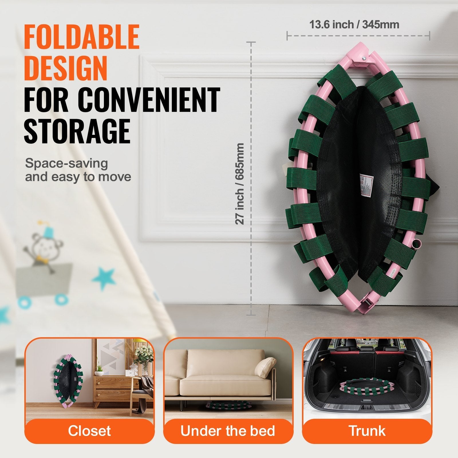Mini Foldable Kids Trampoline - Play Outside Store